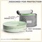Sorbus China Storage Containers, 4 Stackable Quilted Dish Storage Container, Plate Organizer with Felt Plate Protector